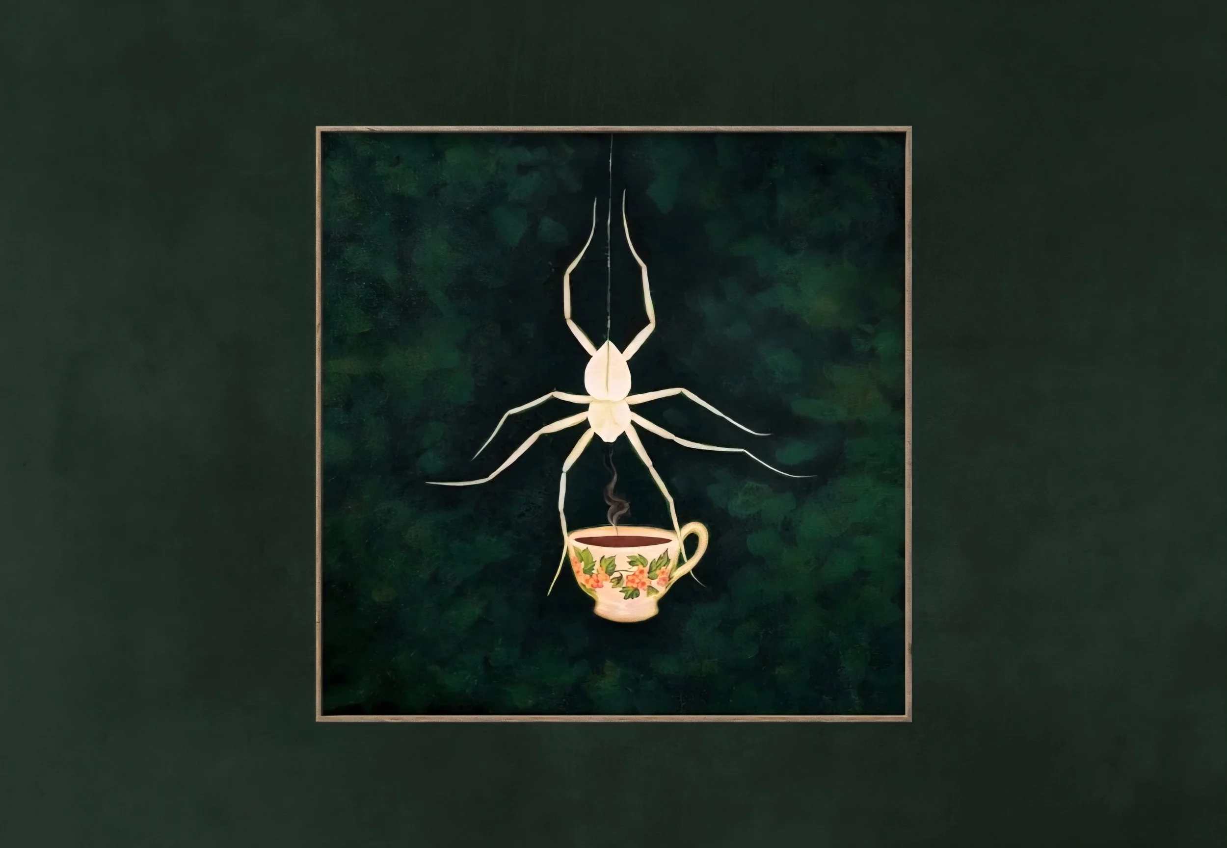 "Morning Coffee" by Sharla Miller-Baer, 2026; Acrylic on Canvas, 10x10