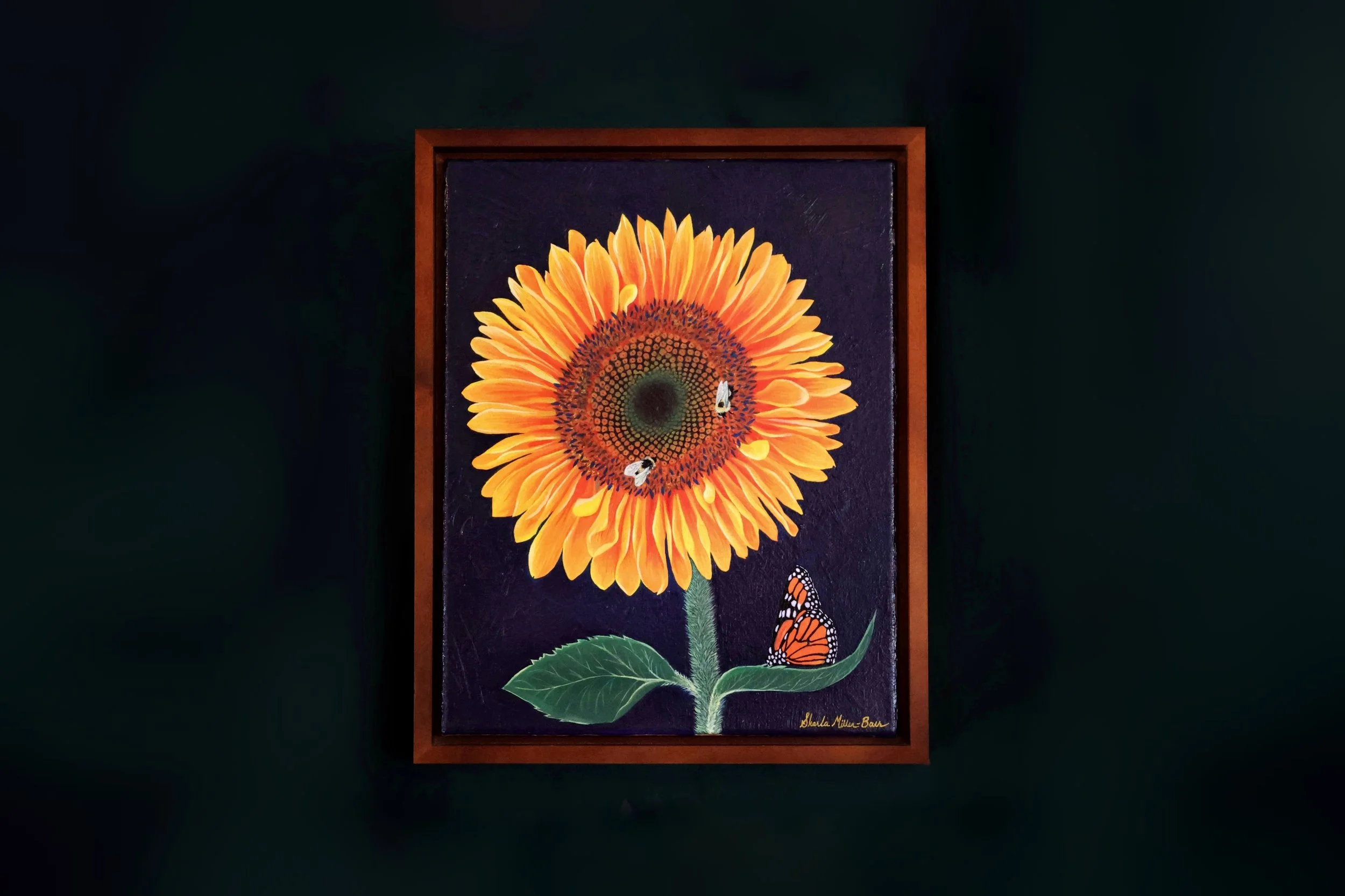 "The Colors of Summer Collection; The Sunflower," by Sharla Miller-Baer, 2024. Acrylic on canvas, 11x14.