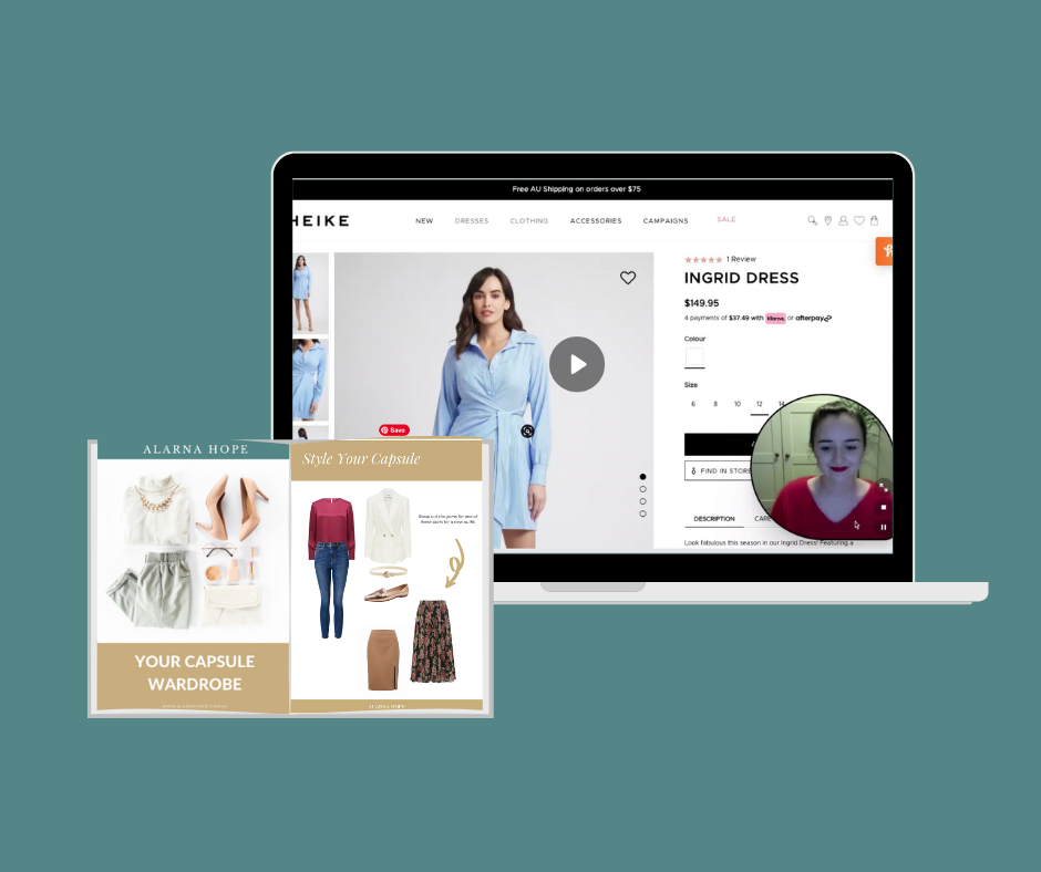 Women's capsule wardrobe and shopping video.