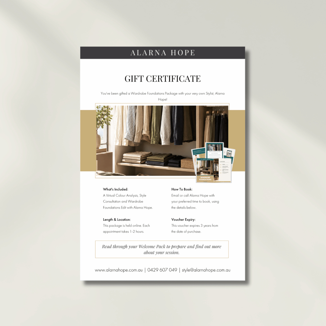 Men's Wardrobe Foundations Package Voucher