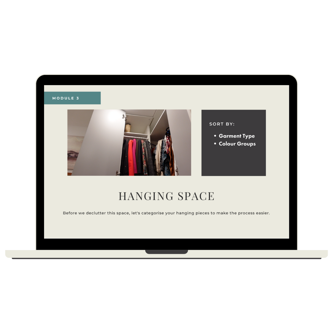 Open wardrobe with hanging space
