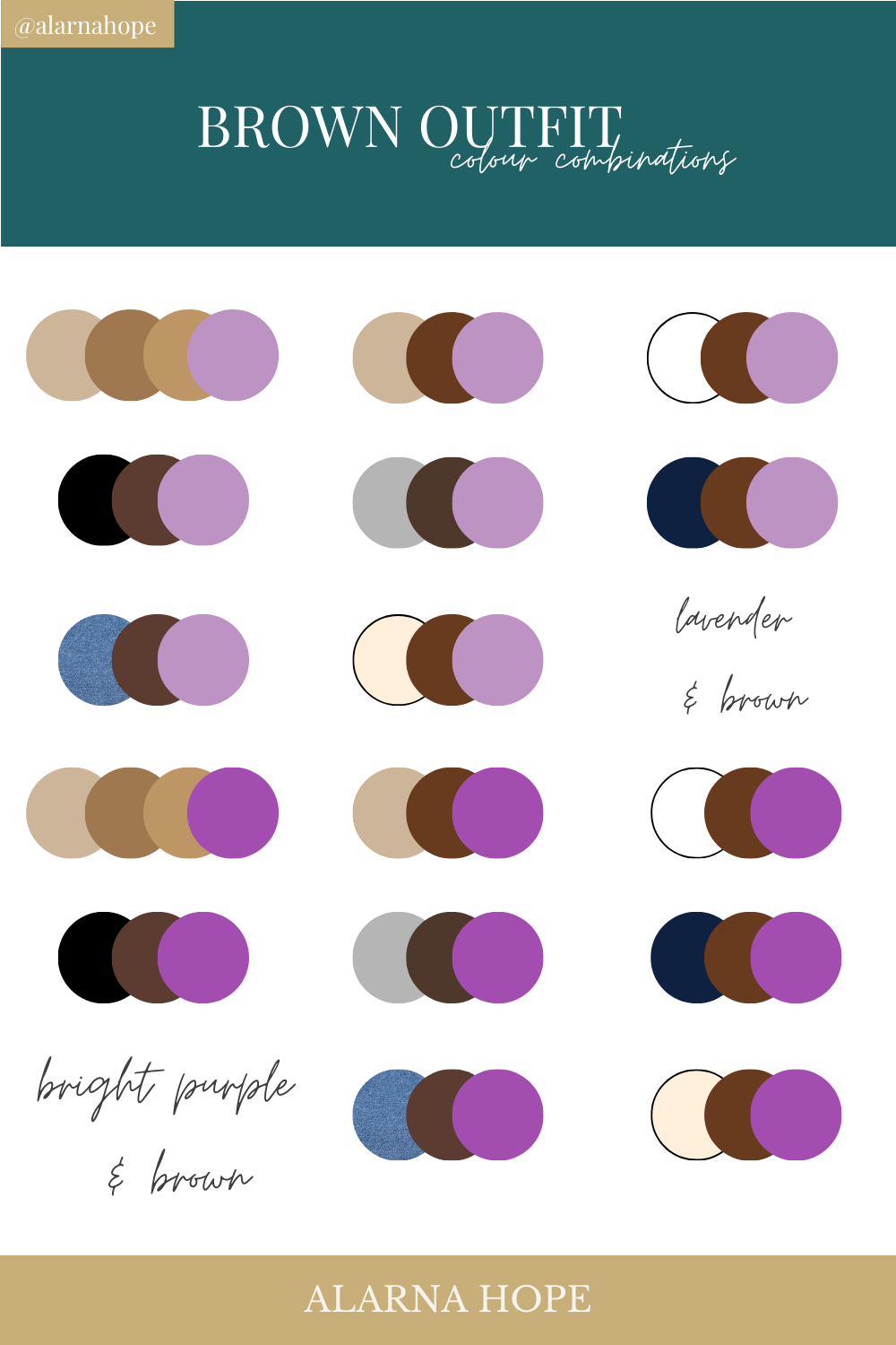What Colours Go With Brown Clothes + Colour Combinations — Alarna Hope