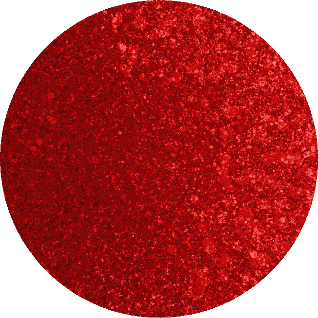 A sparkly red ornament