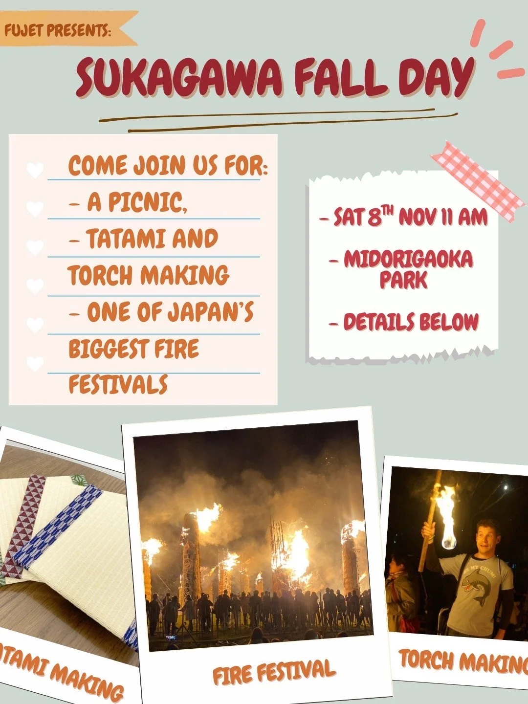 Sukagawa Fall Picnic and Fire Festival