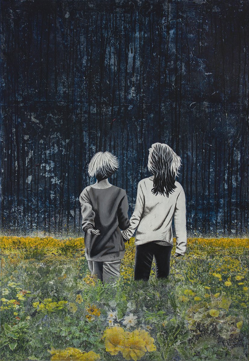 YOU OUGHTA KNOW,  2022, painting, mixed media on canvas, nature, landscape, friendship 100 x 70 x 2 cm.jpg