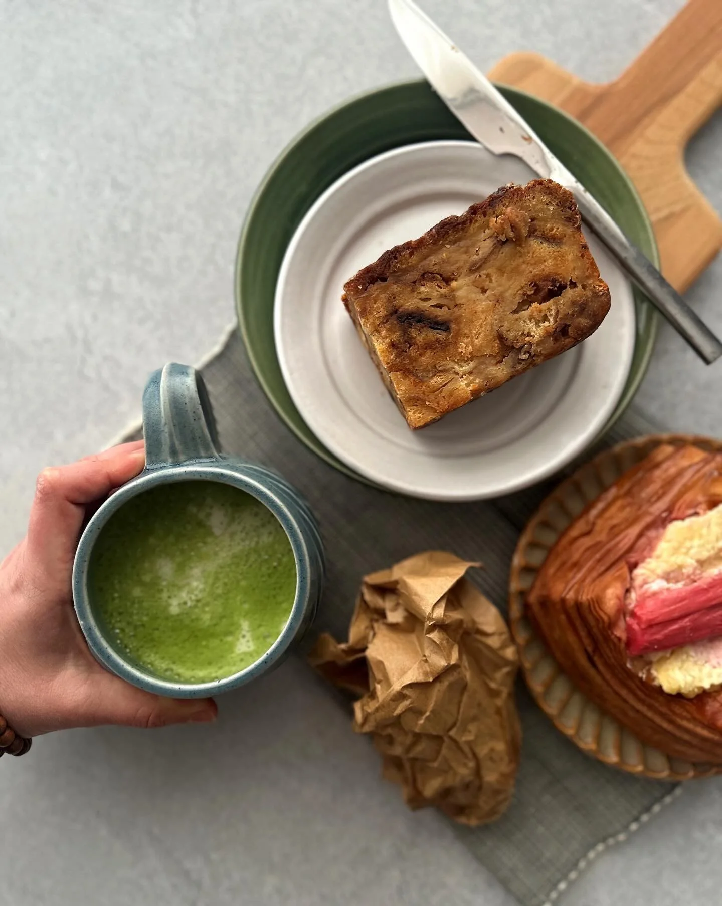It&rsquo;s Rhubarb season in Yorkshire! I dropped into @cs_sourdough a few weeks ago for this rice pudding and rhubarb croissant. Really well balanced between sweet, tart and creamy. Im not a huge fan of rice pudding but I liked this a lot since it w