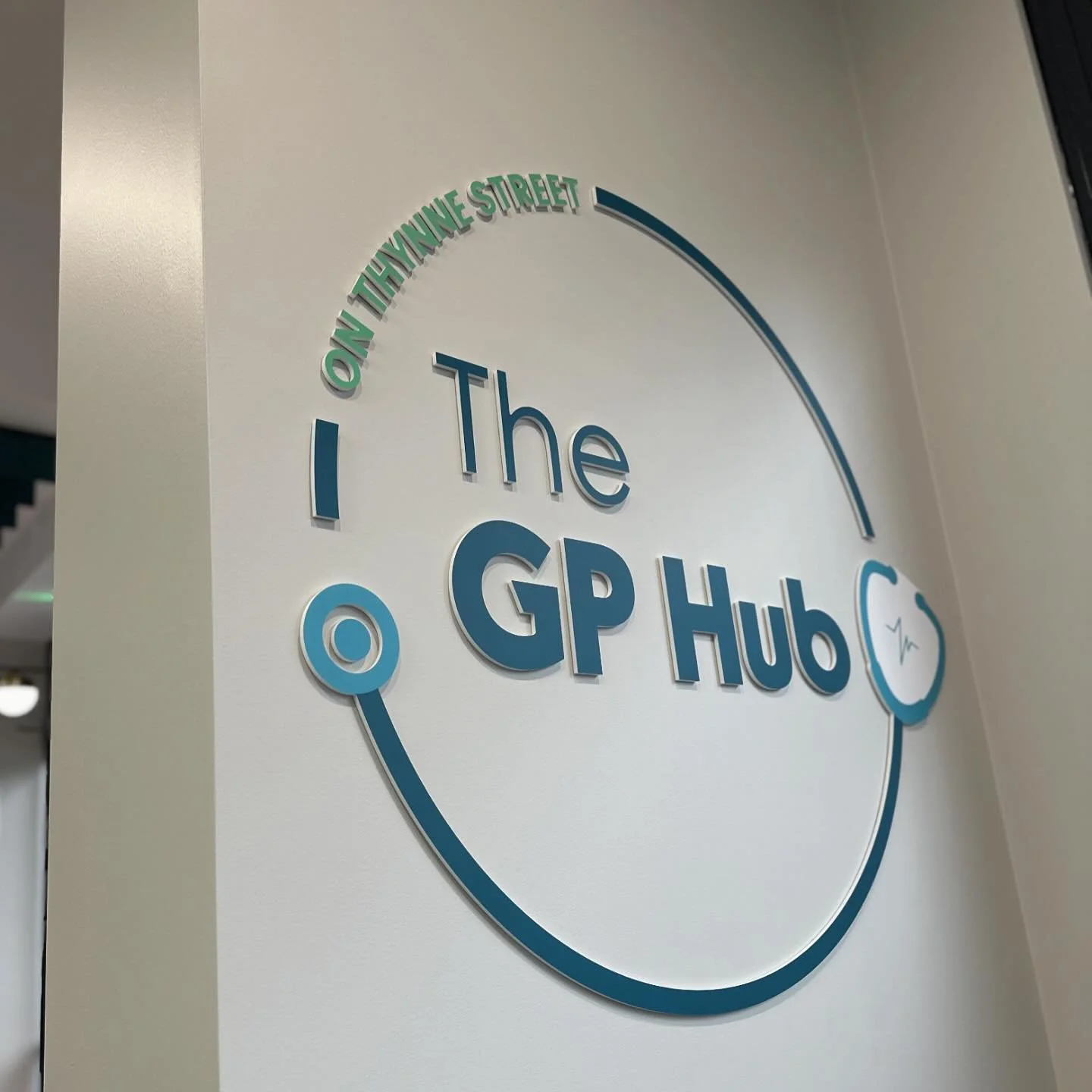 Client: #thegphub Canberra Signs and Graphics is your one-stop shop for acrylic logo lettering,  A-frames, light boxes, door numbers, frosting, and name plates.
