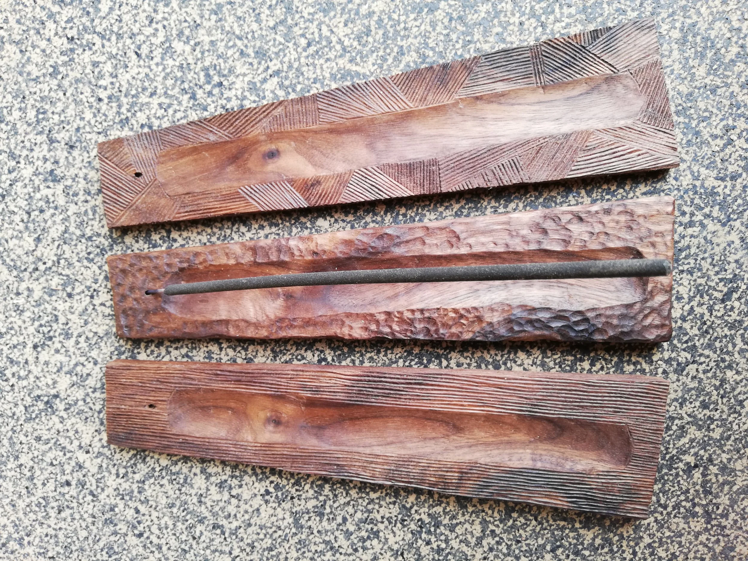 Incense Holders - Hand carved Walnut