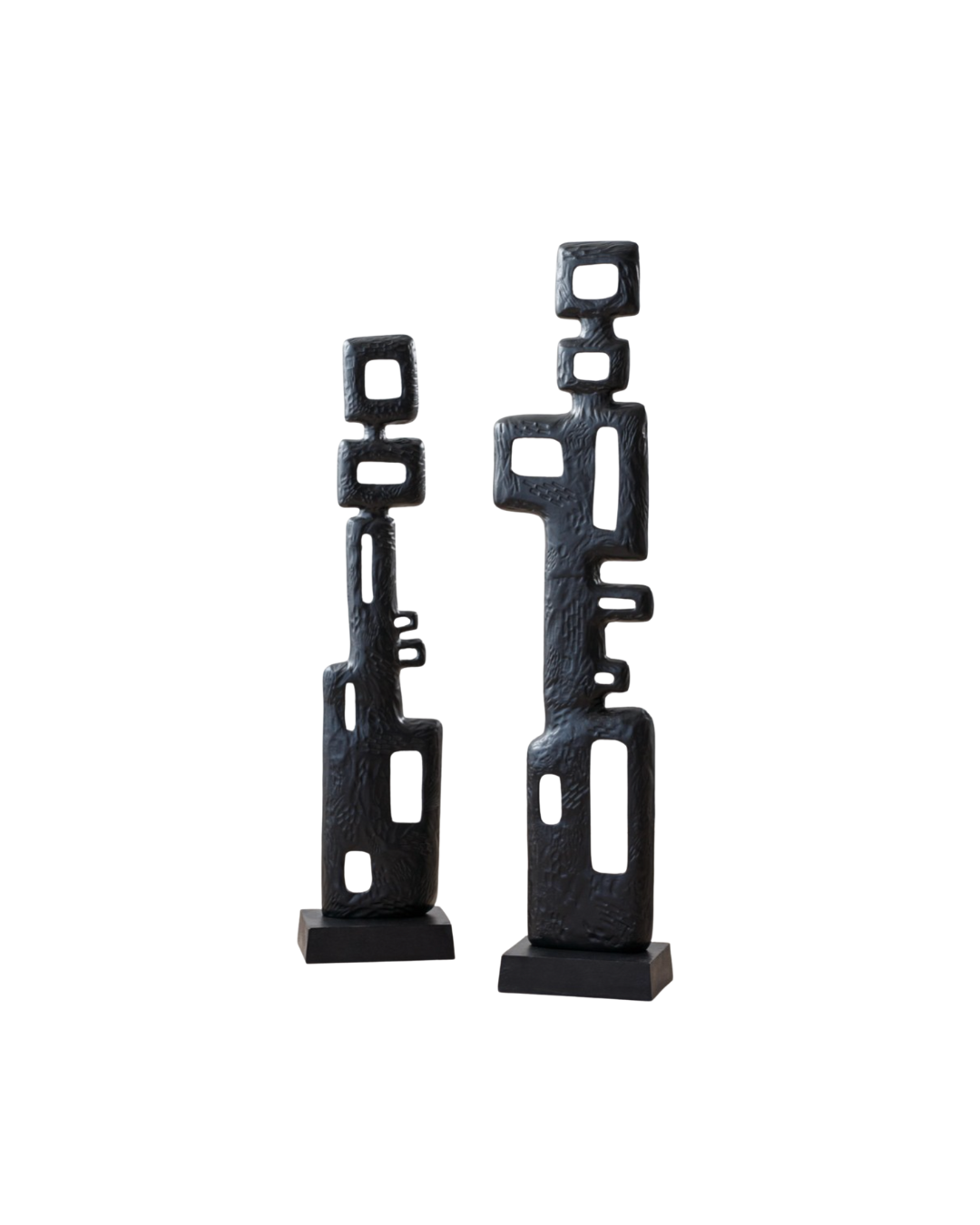 ESCULTURA NIM EM METAL NEGRO (set of 2)