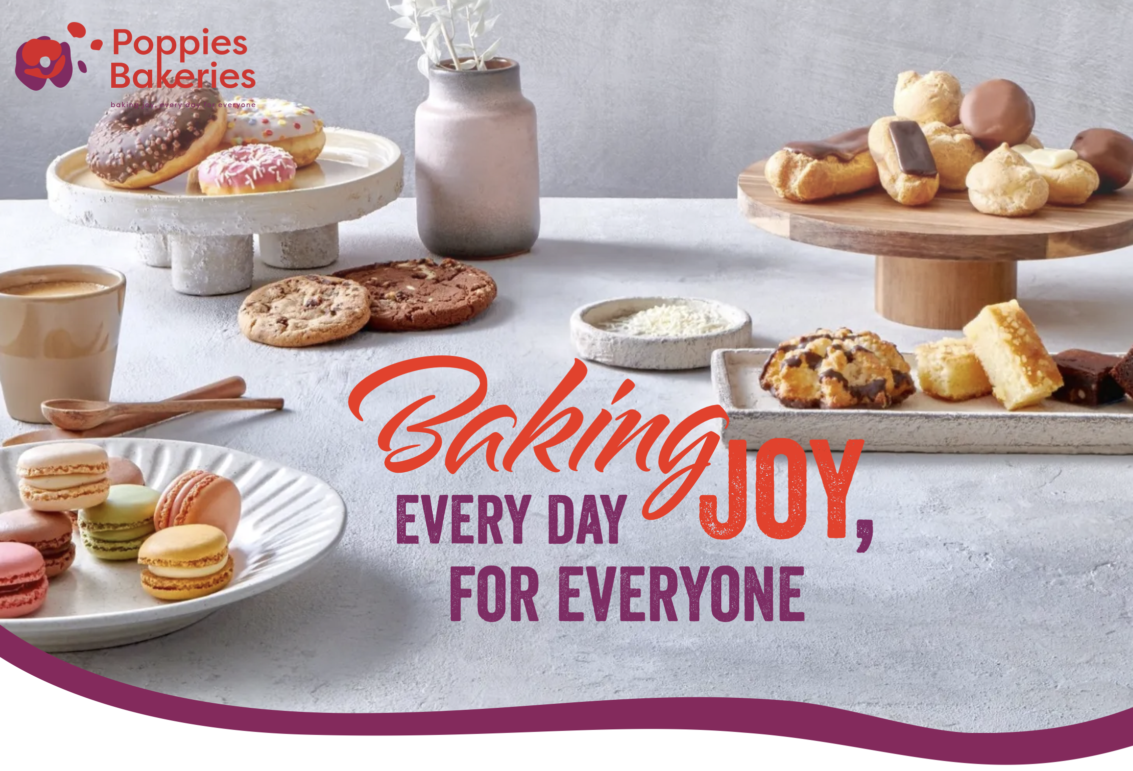 Grafisch ontwerp DTP & Marketing Support voor Poppies Bakeries