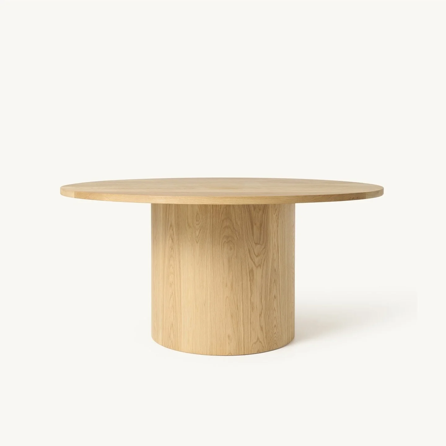 Our Assembly Table is made from a solid timber top and circular plinth. The plinth is made from faceted timber boards and hand-turned round. 

The round table design allows for differing sized groups to gather, all with equal positioning. There are d