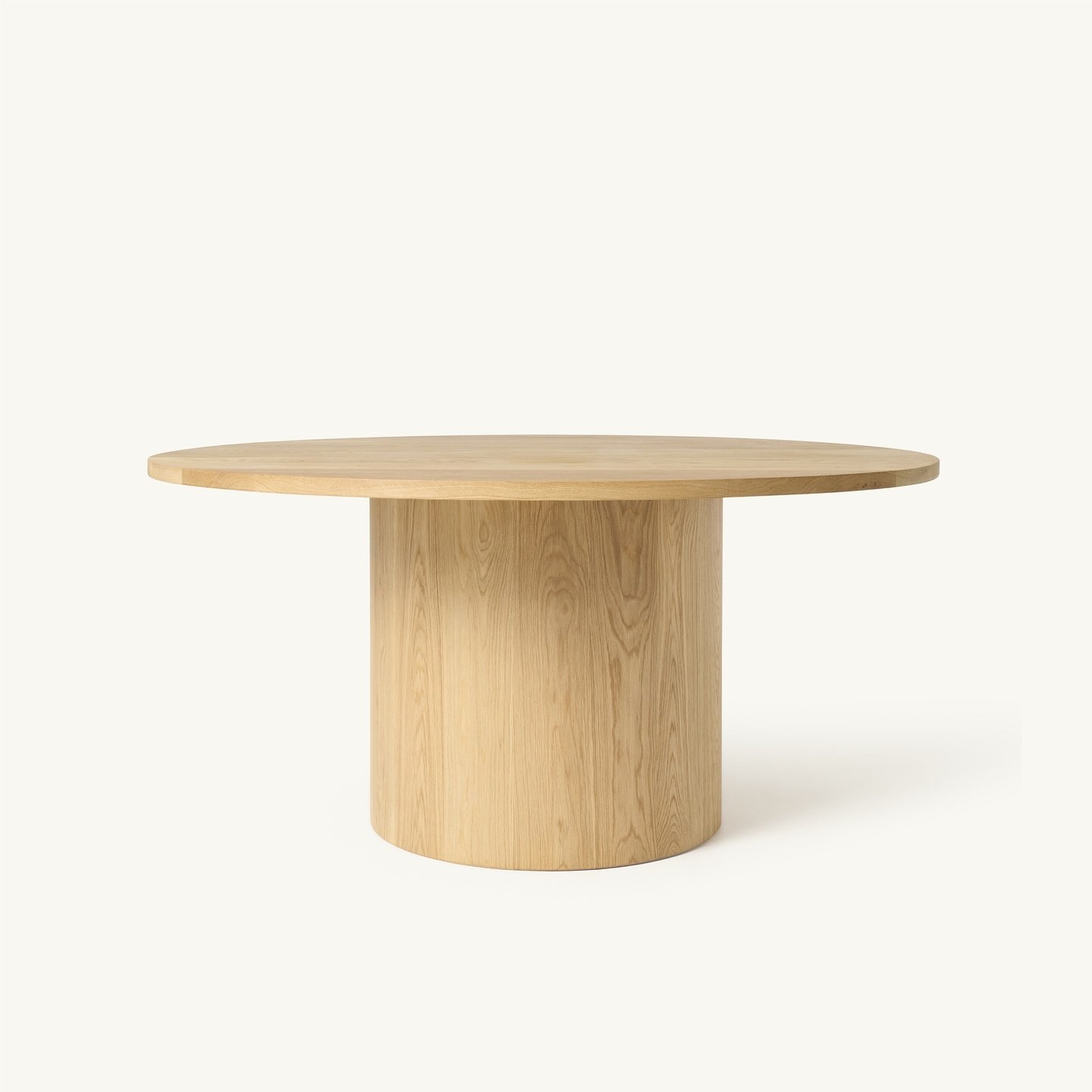 Our Assembly Table is made from a solid timber top and circular plinth. The plinth is made from faceted timber boards and hand-turned round. 

The round table design allows for differing sized groups to gather, all with equal positioning. There are d