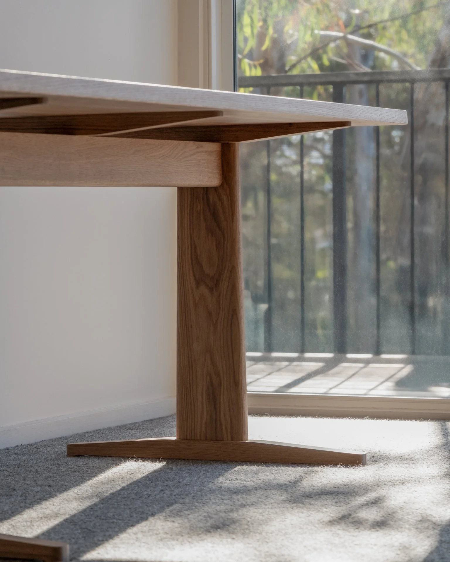 'Lorne Desk' - Design collaboration with By Dave and product designer for residential client. Showing underside and rail of the table.