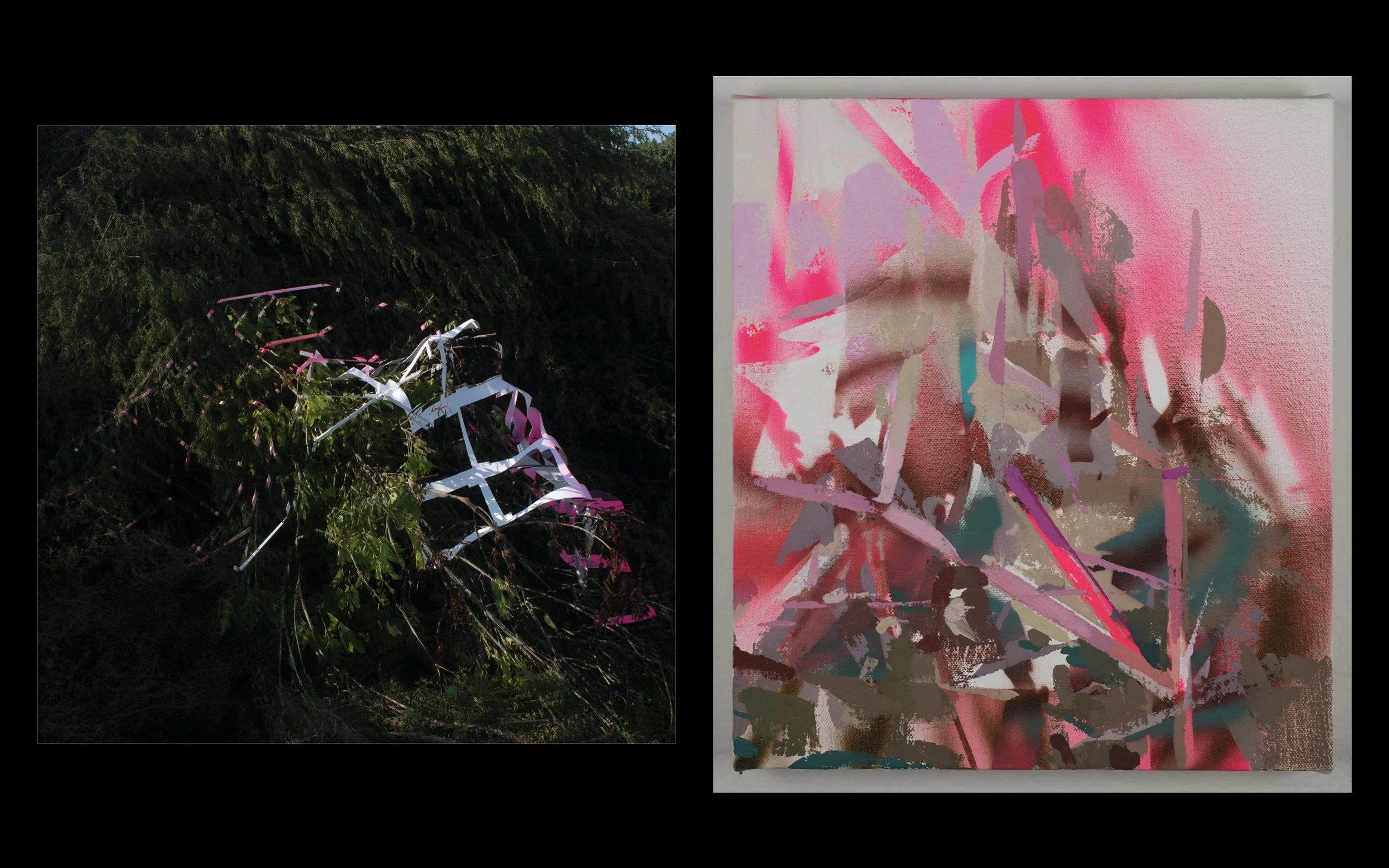 Fragment study, 2020, oil and acrylic on canvas, 10x12"