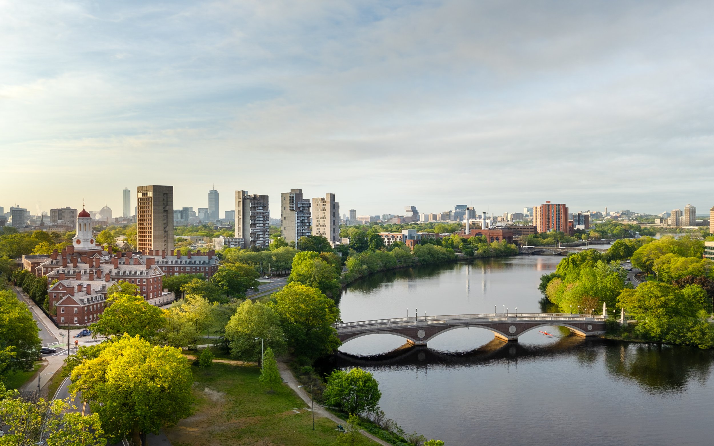 Charles River with Harvard Square, Cambridge, MA