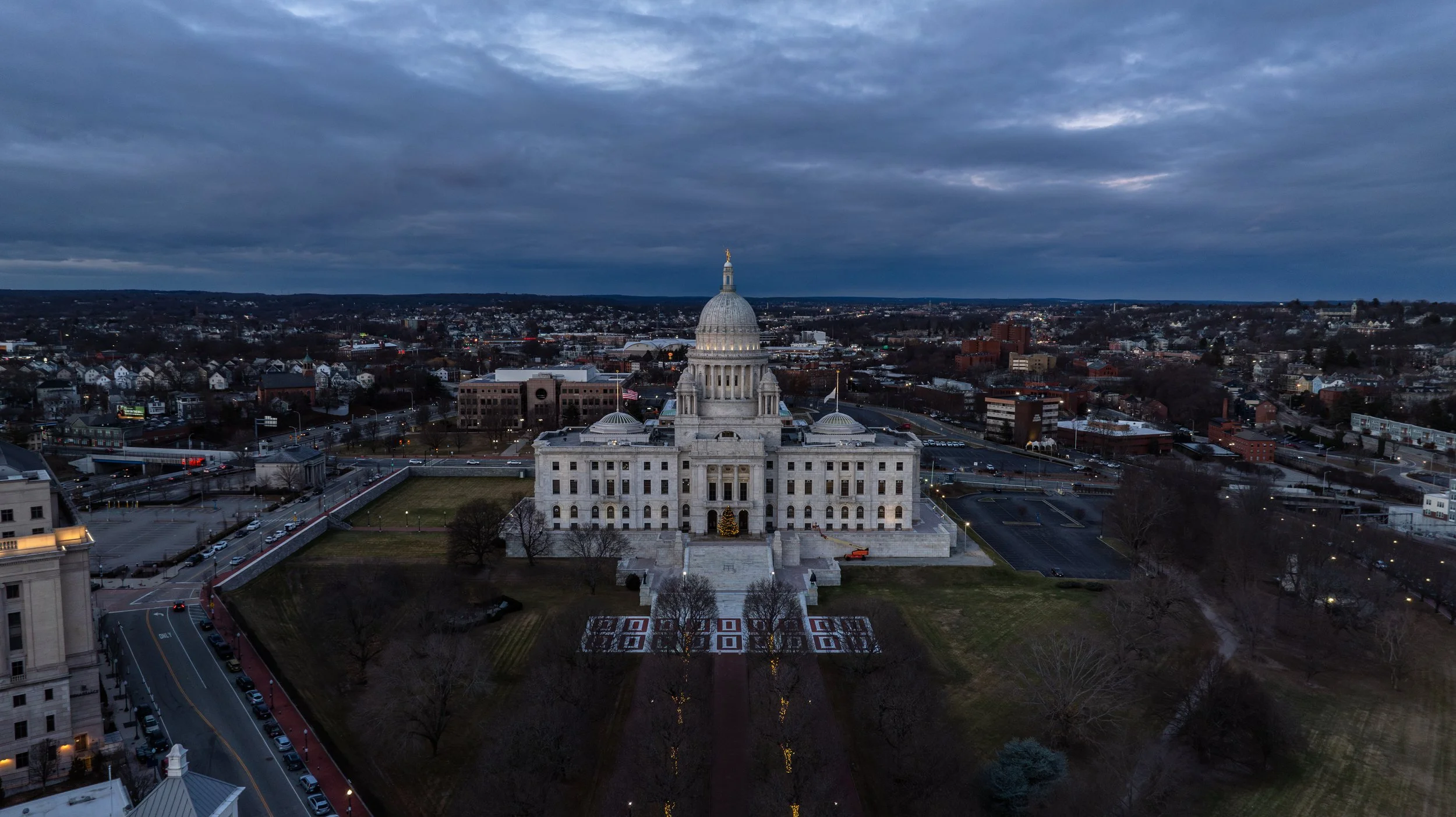 Rhode Island State House at dusk, Providence, RI