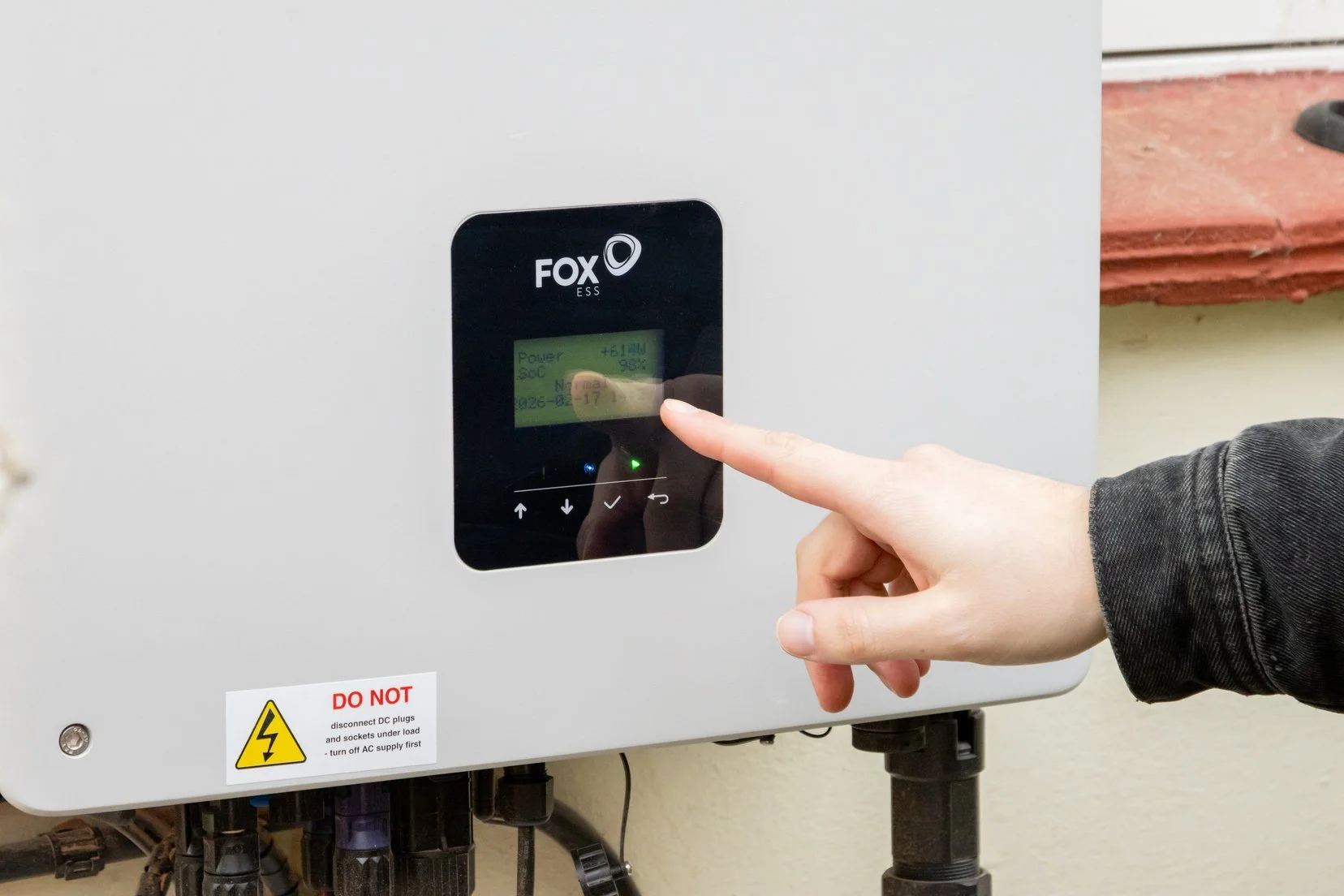 UPOWA solar PV inverter and home battery system installed at Winchester council property as part of energy retrofit project