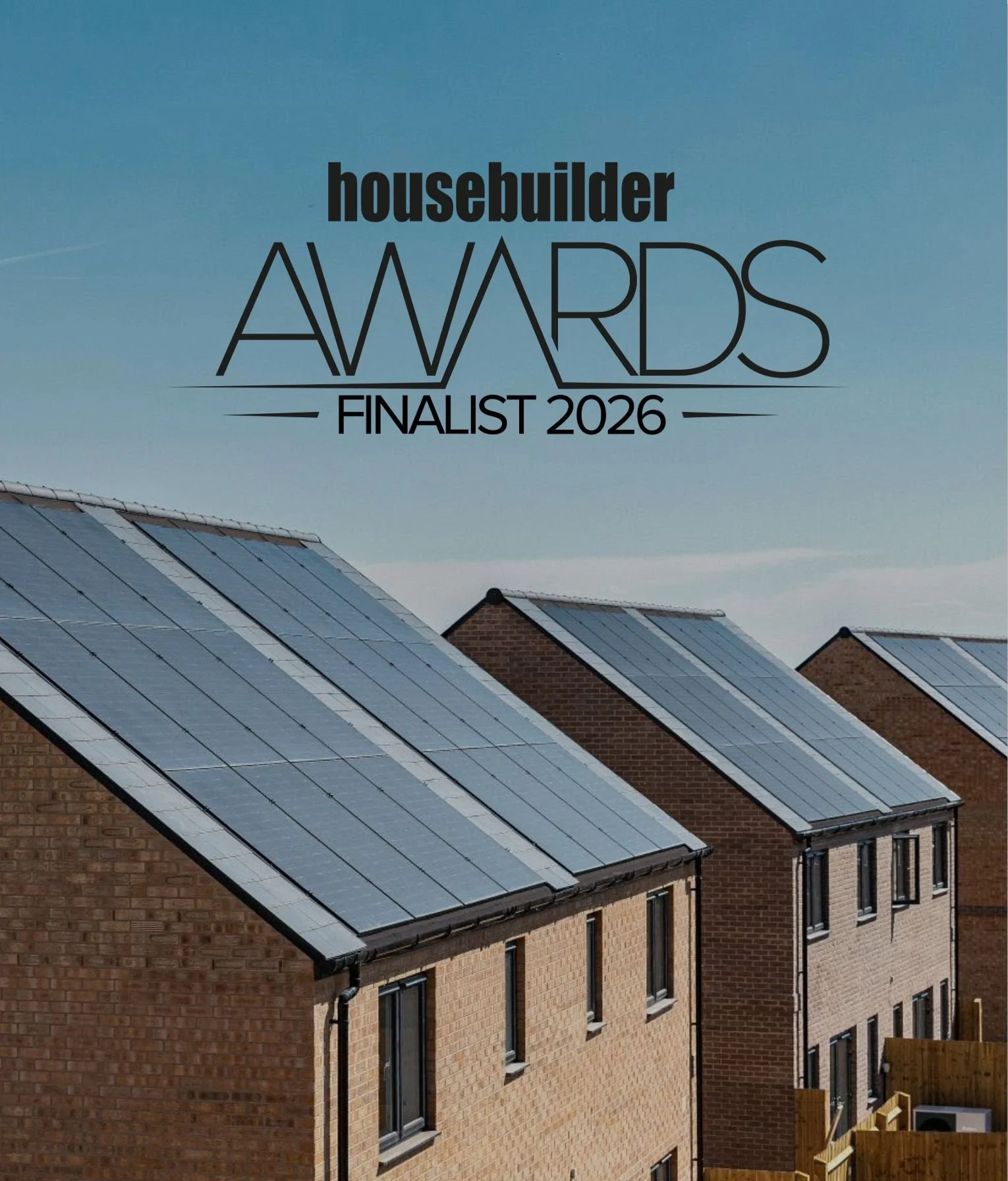 UPOWA Housebuilder Awards 2026 finalist with solar PV on new build homes