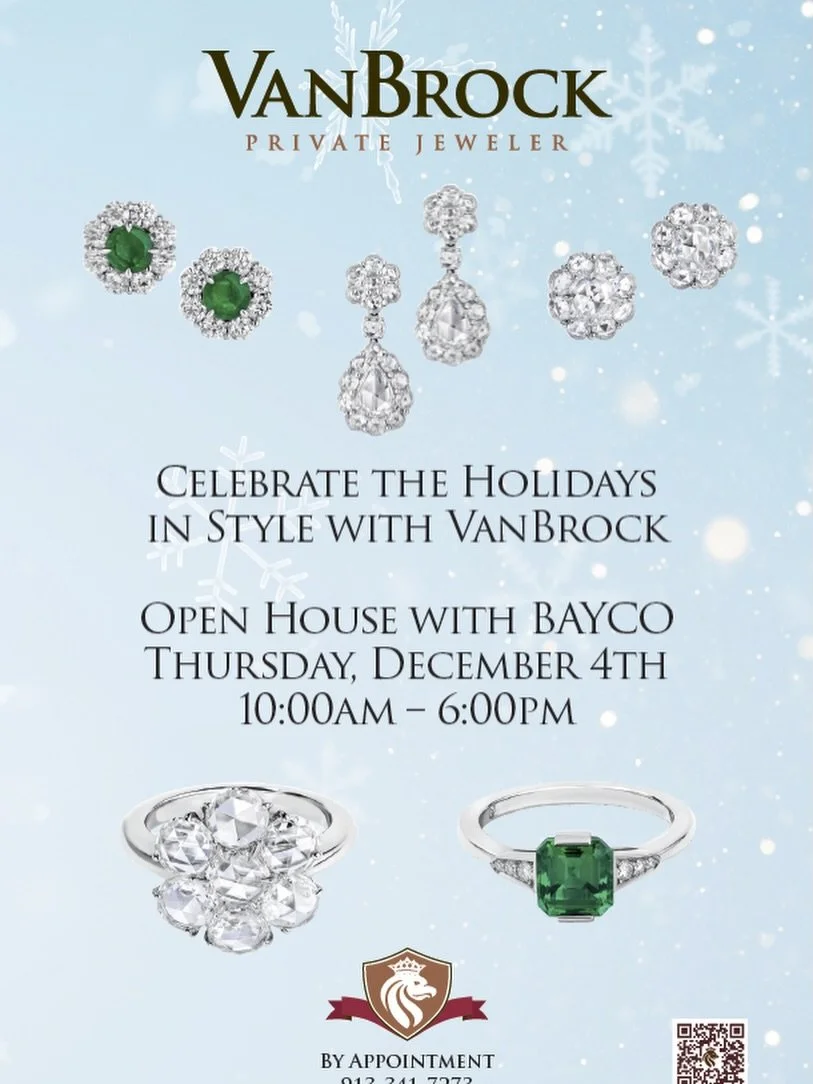 Join us this Thursday from 10AM - 6PM for an exclusive open house with @baycojewels ! ❄️🎁🎄

#vanbrockjewels #finejewelry #openhouse