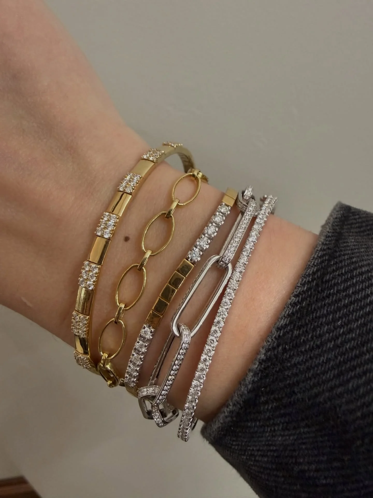 obsessing over this bracelet stack 😍 ✨
all in store now

#vanbrockjewels #finejewelry #kansascity #braceletstacks #kcmo