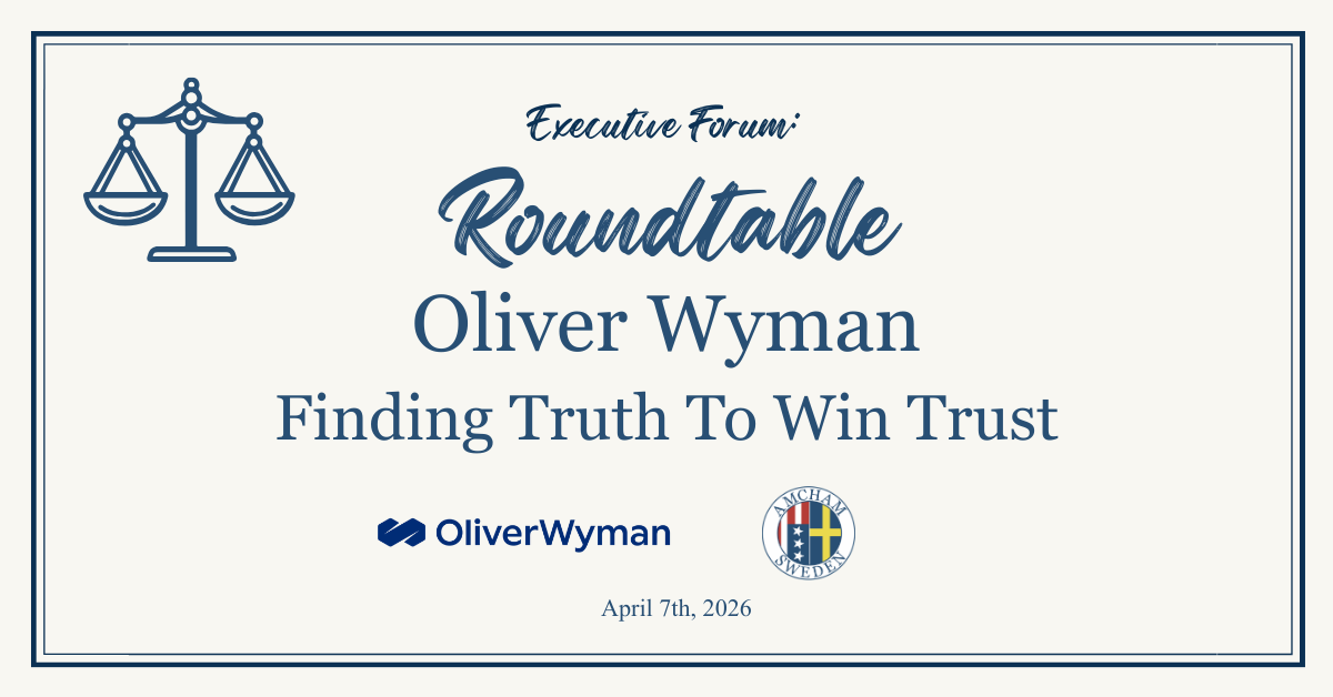 Save the date! Executive Forum: Oliver Wyman Breakfast Roundtable: Finding Truth To Win Trust