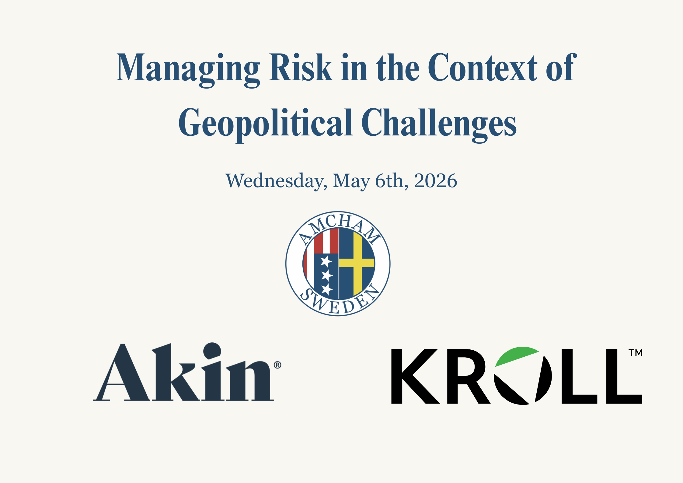 Executive Forum: Managing Risk in the Context of Geopolitical Challenges