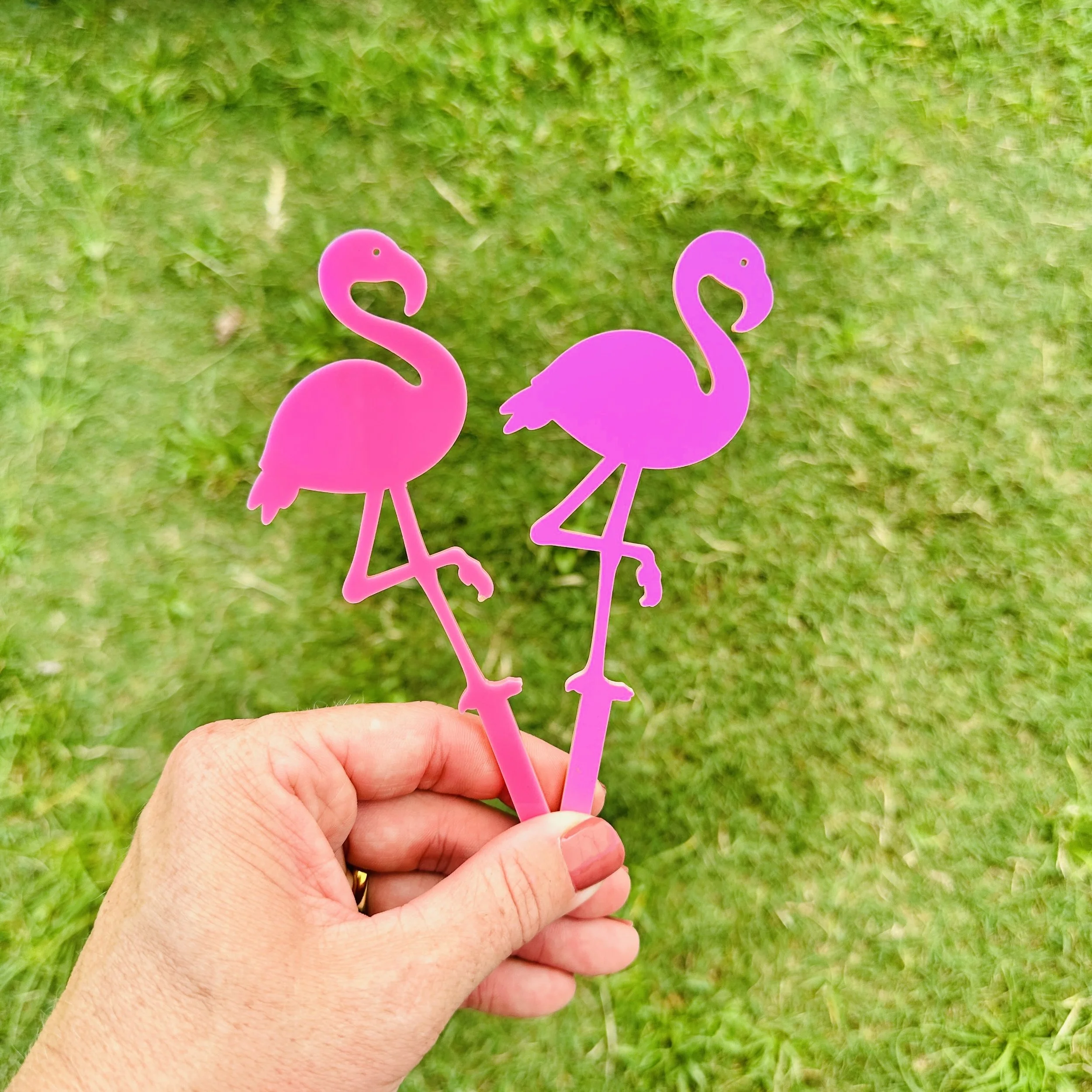 Flamingo Plant Tag
