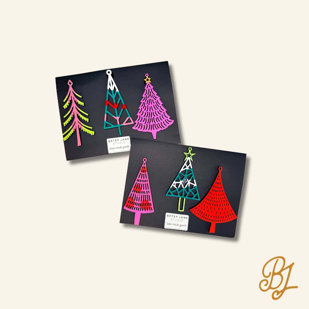 Modern Tree Ornament Set