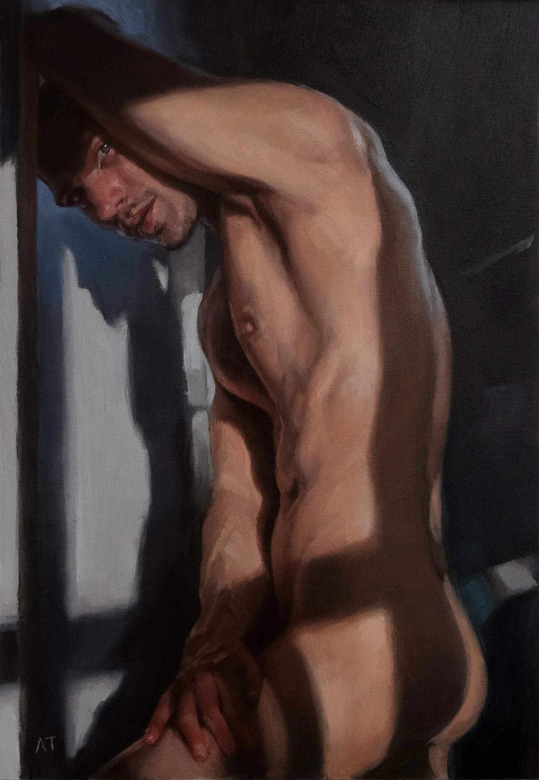 Tightrope1_oilonaluminum_21x30cm