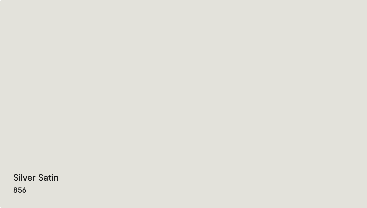 Silver Satin by Benjamin Moore paint swatch