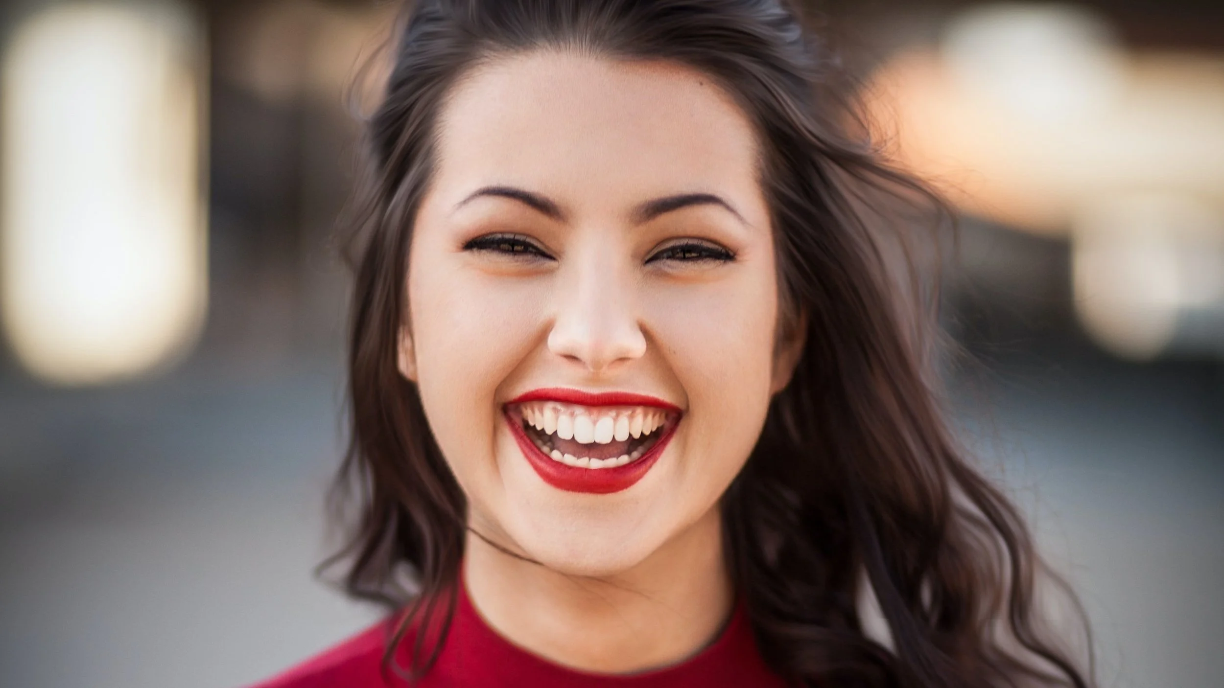Young vibrant smiling lady
