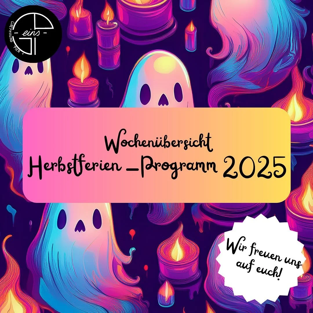 🌟 Ferienprogramm im Jugendzentrum! 🌟
Mach mit bei unseren coolen Aktionen &ndash; ob kreativ, sportlich oder einfach zum Chillen.
 
1.  Ferienwoche
📅 Di, 14.10. | 11:15&ndash;18:00 Uhr
🕵️&zwj;♂️ Scotland Yard &ndash; Real Life Edition
Werde Detek