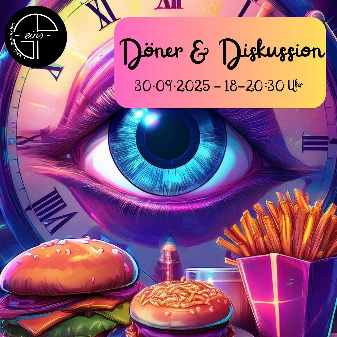 🌯 D&Ouml;NER &amp; DISKUSSION 🗣️
Heute wird nicht nur gegessen, sondern auch mitgeredet! 💬🔥
Komm vorbei und sag deine Meinung zur Zukunft deines Greyhounds!
Gemeinsam planen wir coole neue Angebote wie ein Fitnessstudio 🏋️ und eine Tanzecke 💃 &