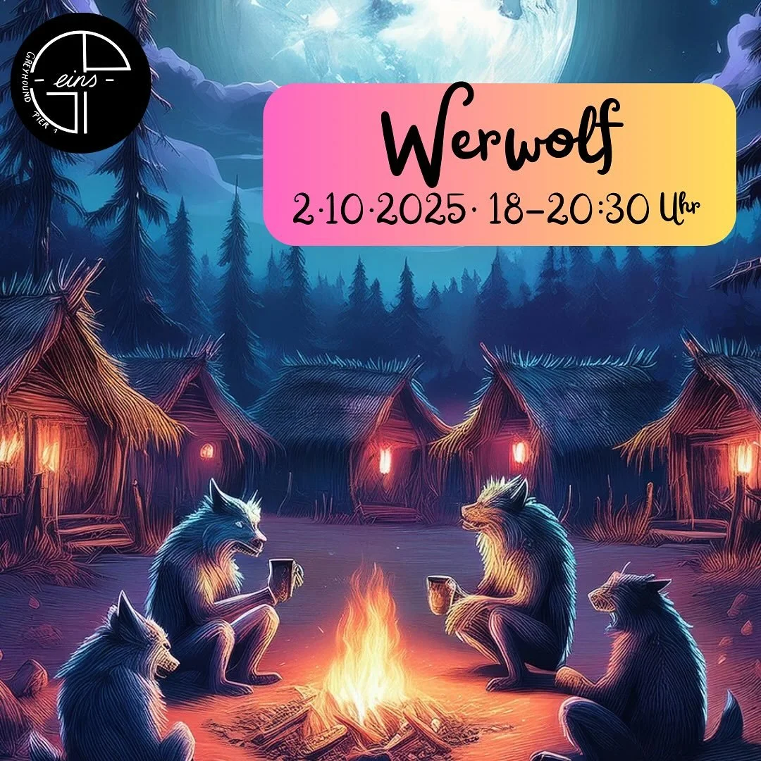 🎃 WERWOLF-NACHT IM JUZ! 🐺
Am 2. Oktober wird&rsquo;s gruselig-gem&uuml;tlich bei uns!
Von 18:00 bis 20:30 Uhr hei&szlig;t es: Wer ist der Werwolf? 🔥

👻 Mit Halloween-Deko, Snacks &amp; Drinks
🆓 Kostenlos &amp; ohne Anmeldung
👥 F&uuml;r alle von