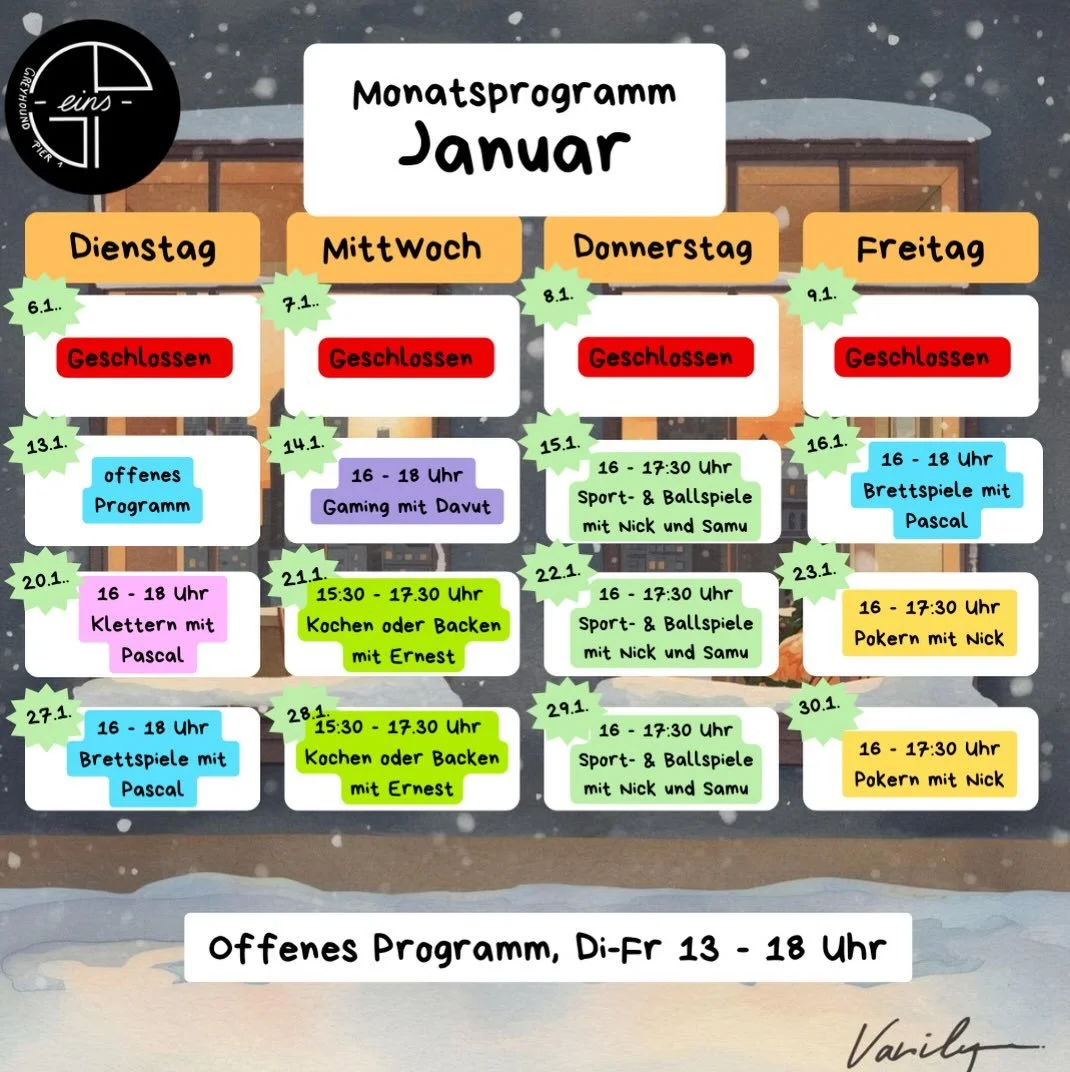 Unser Monatsprogramm f&uuml;r den Januar 2026 🫶 

#neusswasgeht 
#neuss
#monatsprogramm
#jugendarbeit
#greyhoundpier1