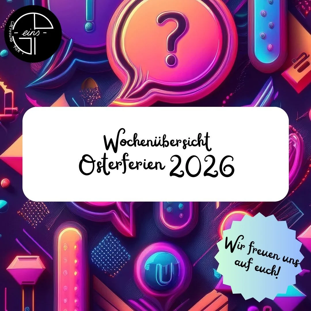 Unser Osterferien-Programm 🙌

Alle Infos findet ihr auf den jeweiligen Anmeldungen.

Anmeldungen bekommt ihr an der Theke im Greyhound oder per E-Mail an greyhound@stadt.neuss.de.

Sollte die Anmeldegeb&uuml;hr f&uuml;r euch zu hoch sein, meldet euc