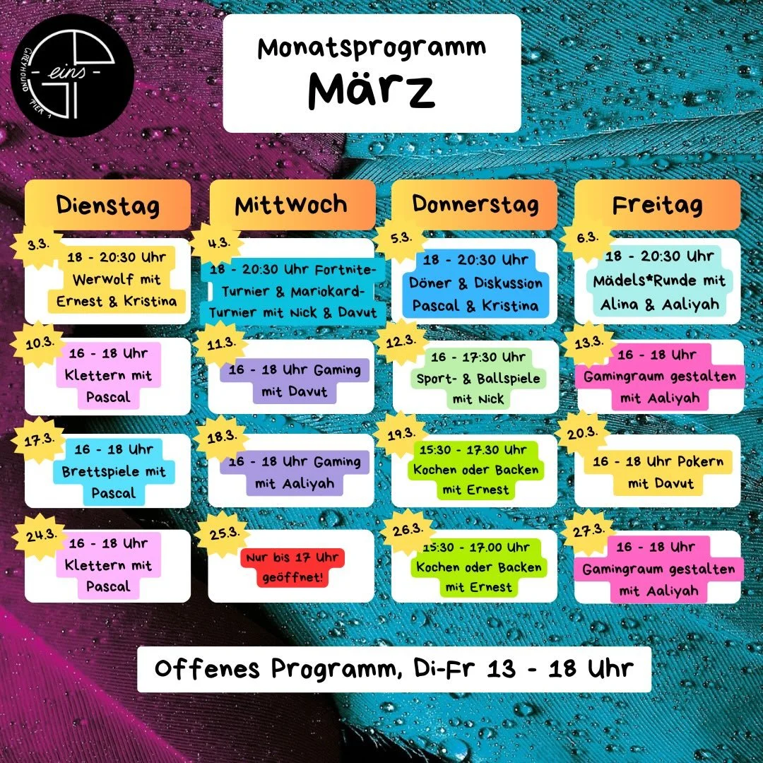 Unser Monatsprogramm im M&auml;rz 🤩

#neuss #neusswasgeht #greyhoundpier1