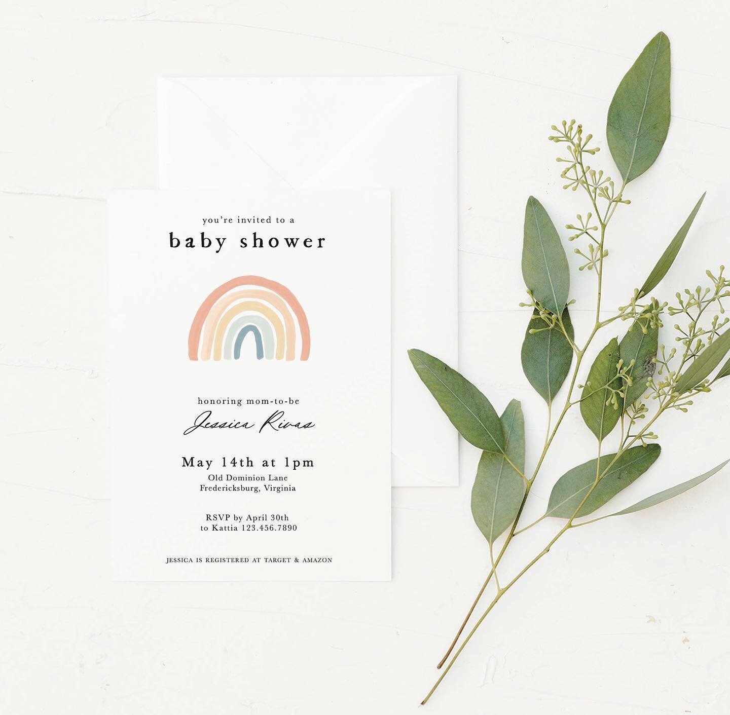 Sweet &amp; simple baby shower invites!