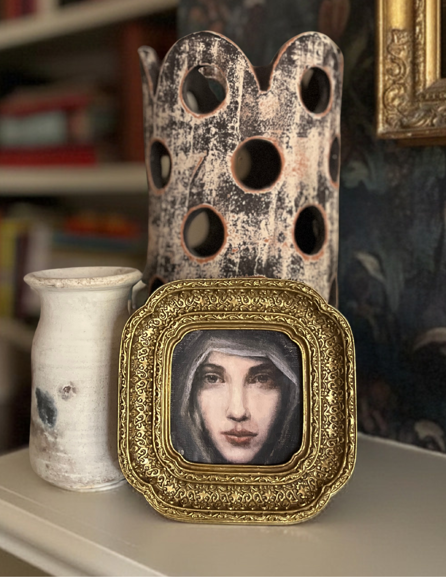 Cloaked Woman Framed Print