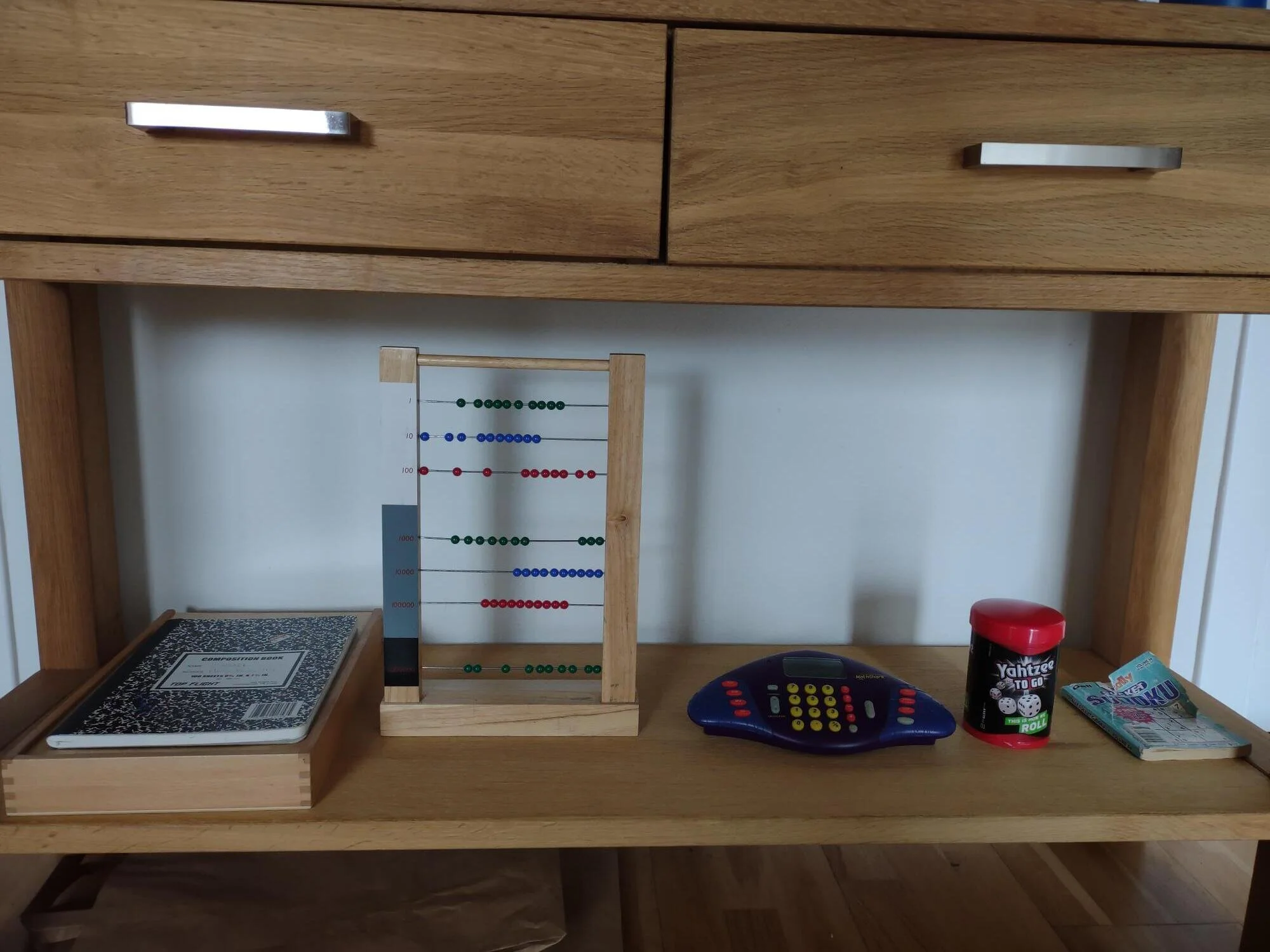 Math set up in our rental house