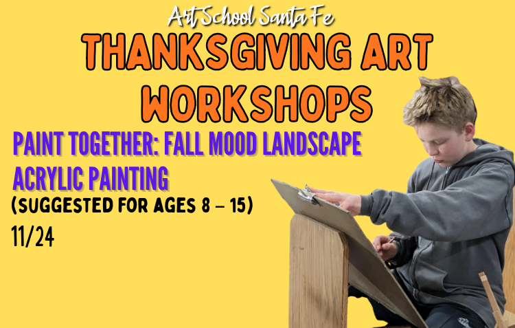 Thanksgiving Art Workshop - Paint Together: Fall Mood Landscape Acrylic Painting