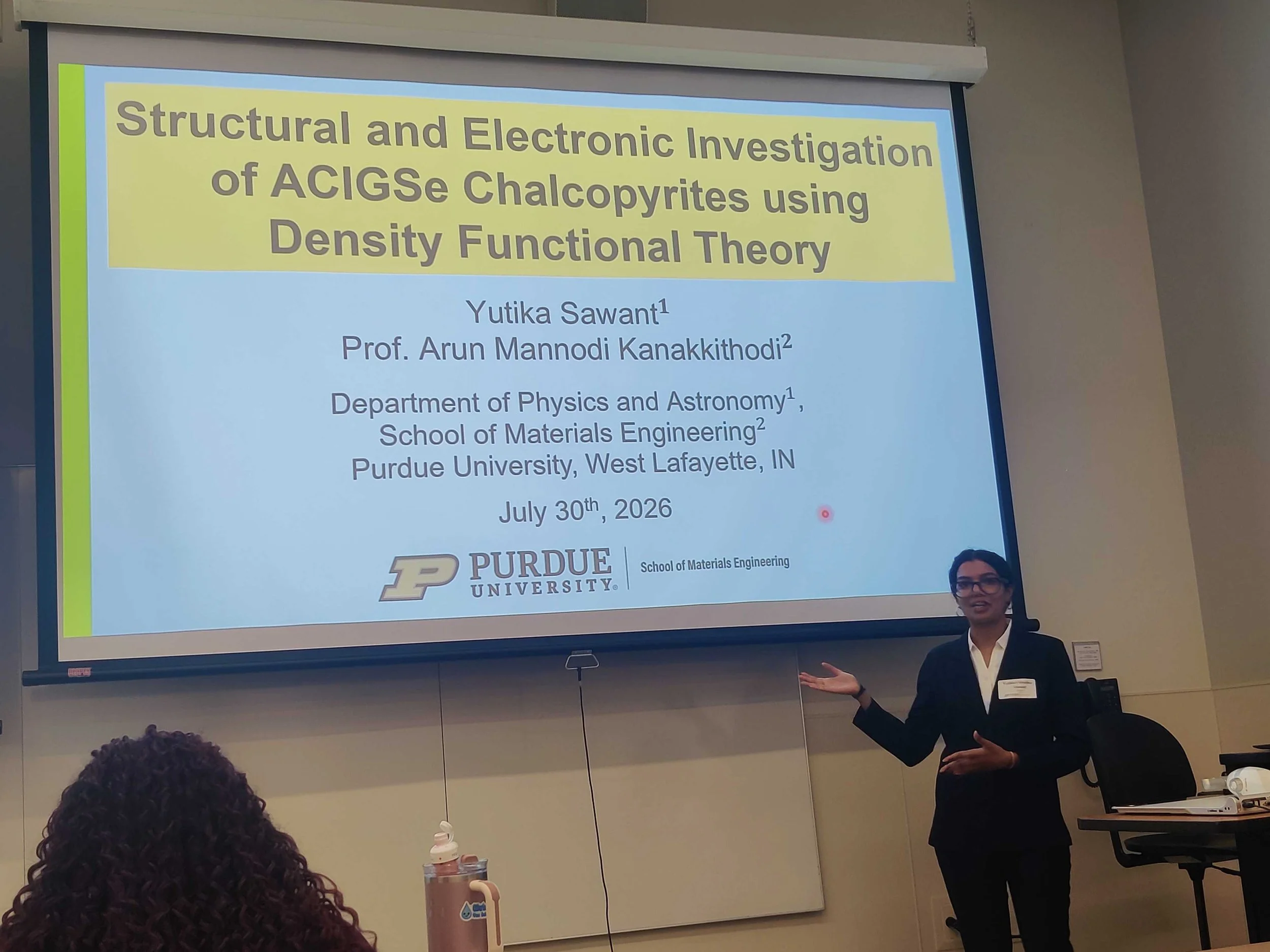 Yutika Sawant, summer undergraduate research symposium talk, July 2026.