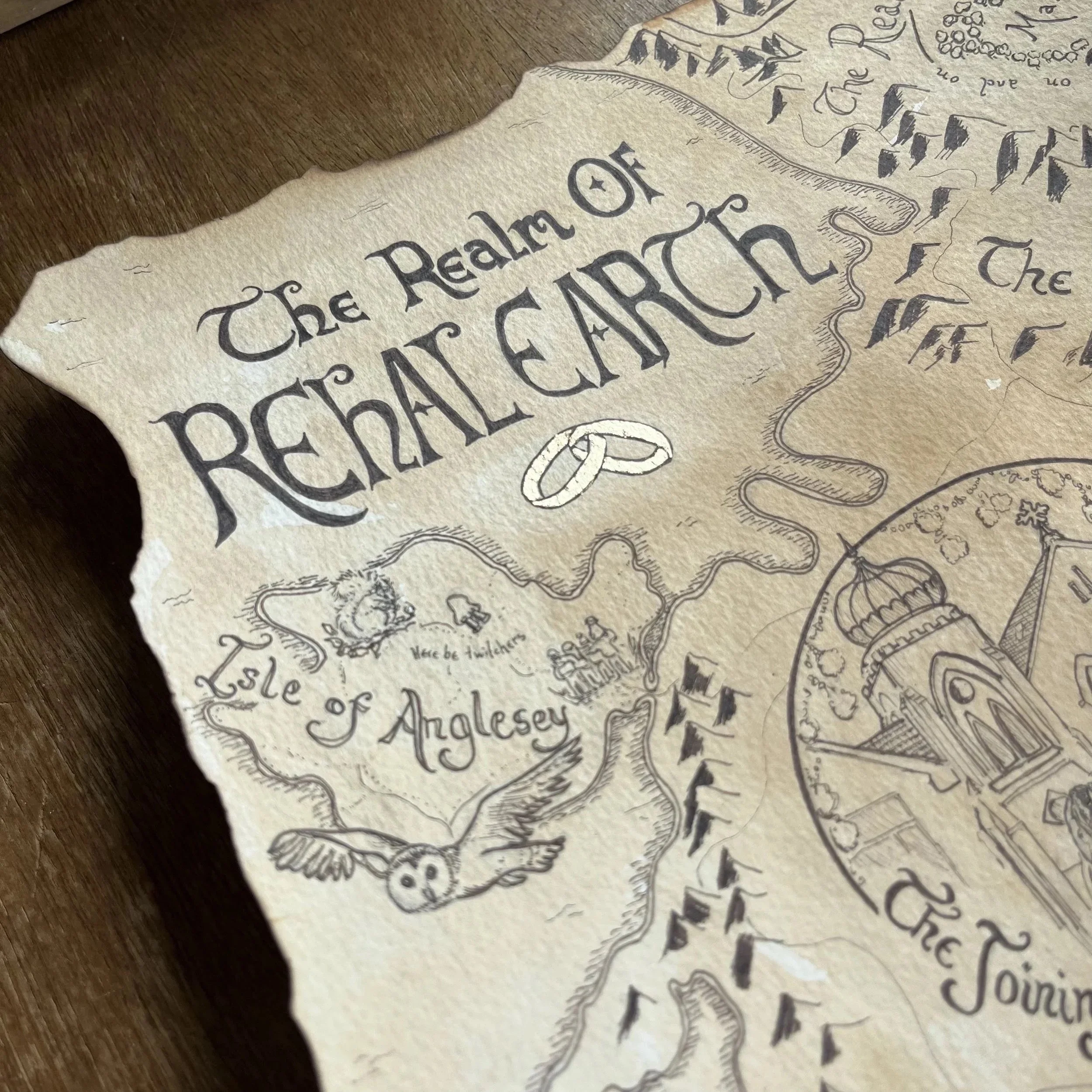 Personalised Hand Drawn Map - Bespoke Map Art - Custom Wedding, Anniversary or Birthday Gift