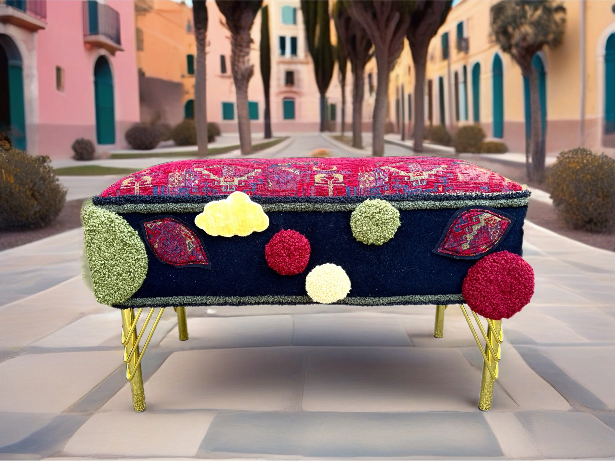Red Bench, Yellow Cloud