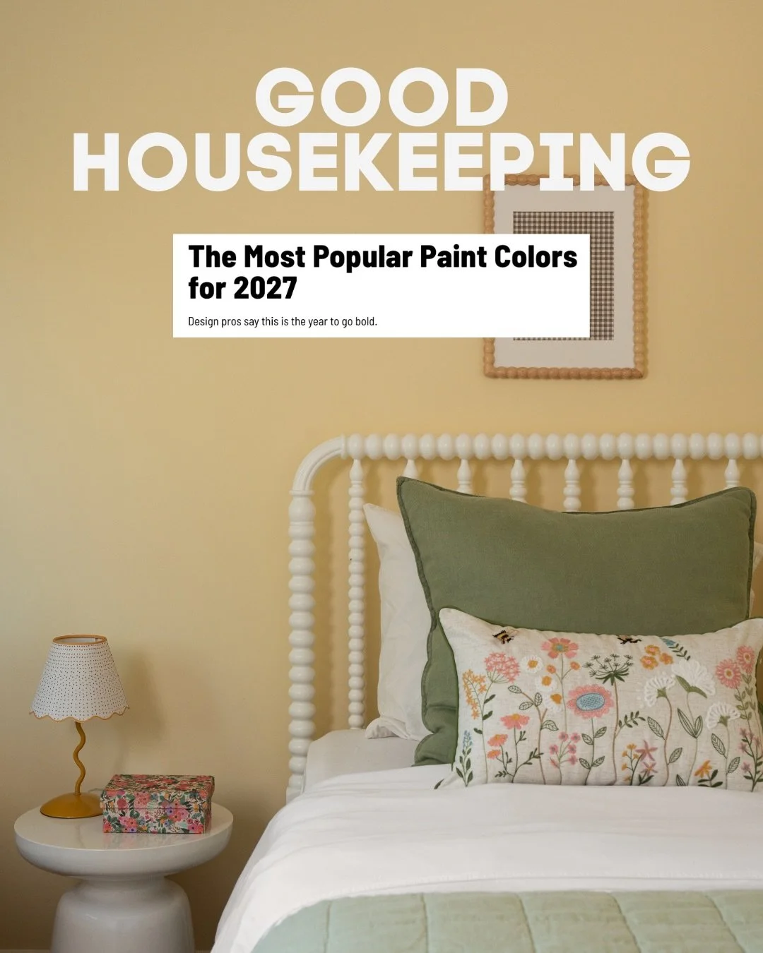 This is such a fun feature to celebrate! High Tide Design was included in Good Housekeeping&rsquo;s Most Popular Paint Colors for 2027, and our pick is the perfect sunwashed yellow: Goldtone by Benjamin Moore.

Warm, cozy, timeless, and a fresh alter