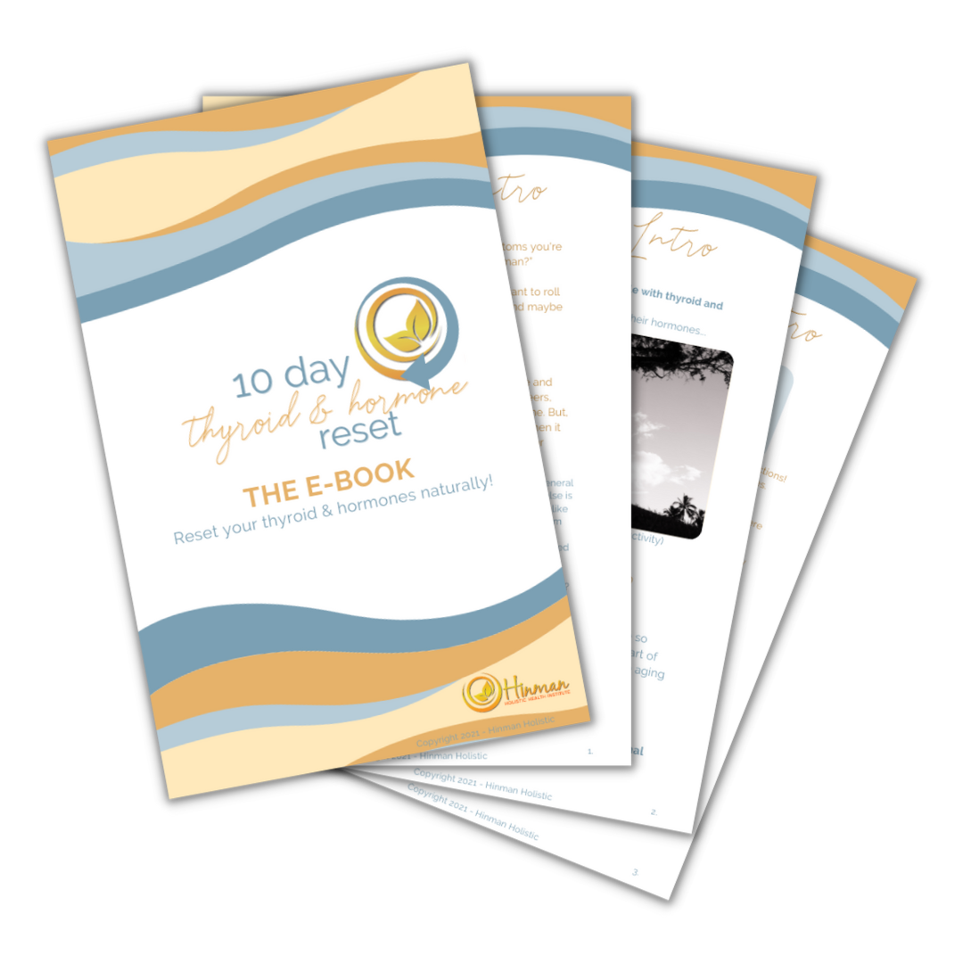 The cover of the “10-Day Thyroid & Hormone Reset” eBook flyer