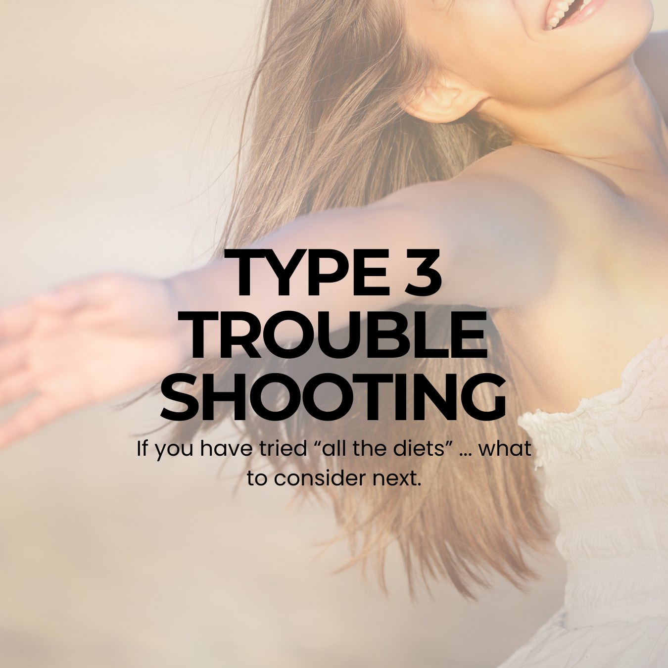 The cover of Type 3 Troubleshooting featuring a carefree woman in the background
