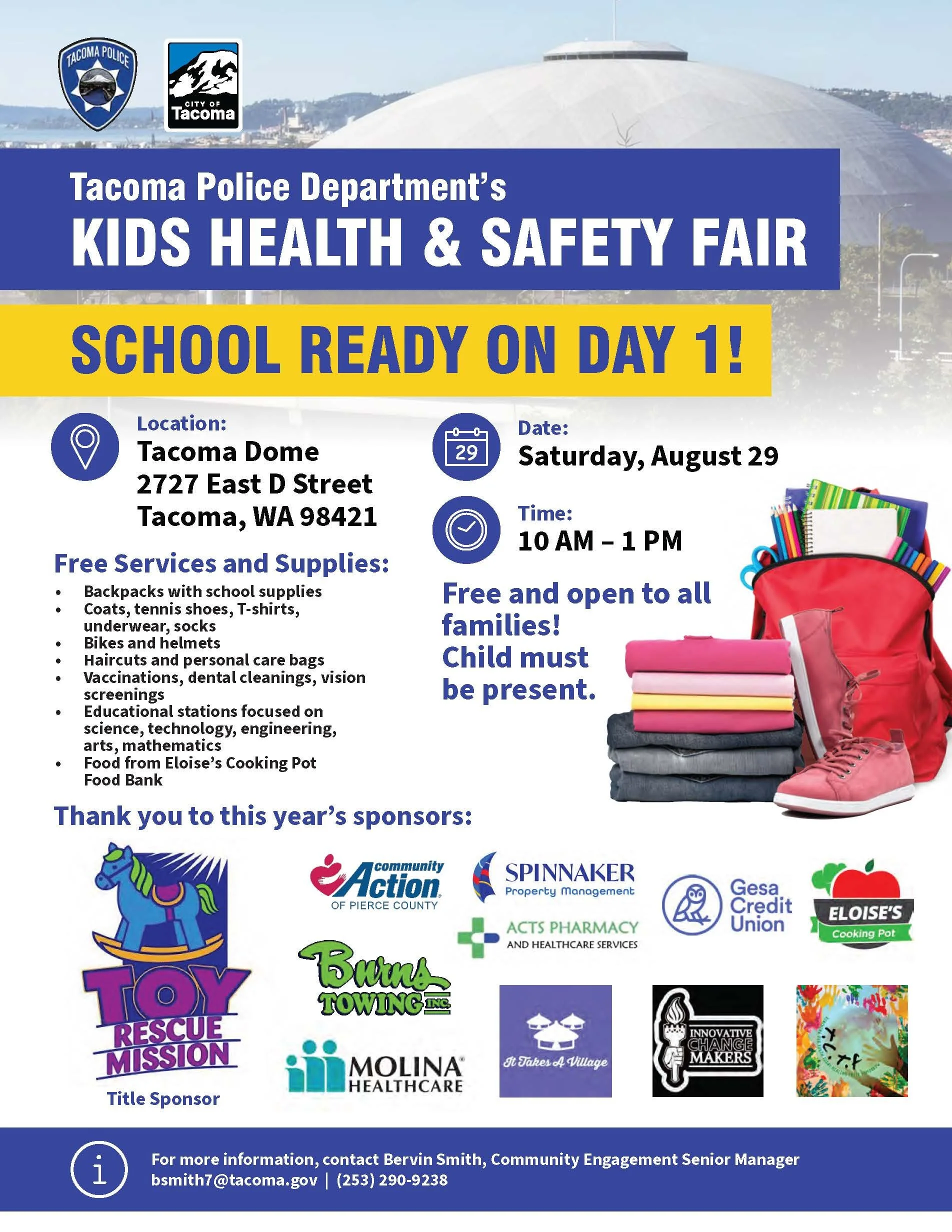 Tacoma Police Department's Kids Health & Safety Fair