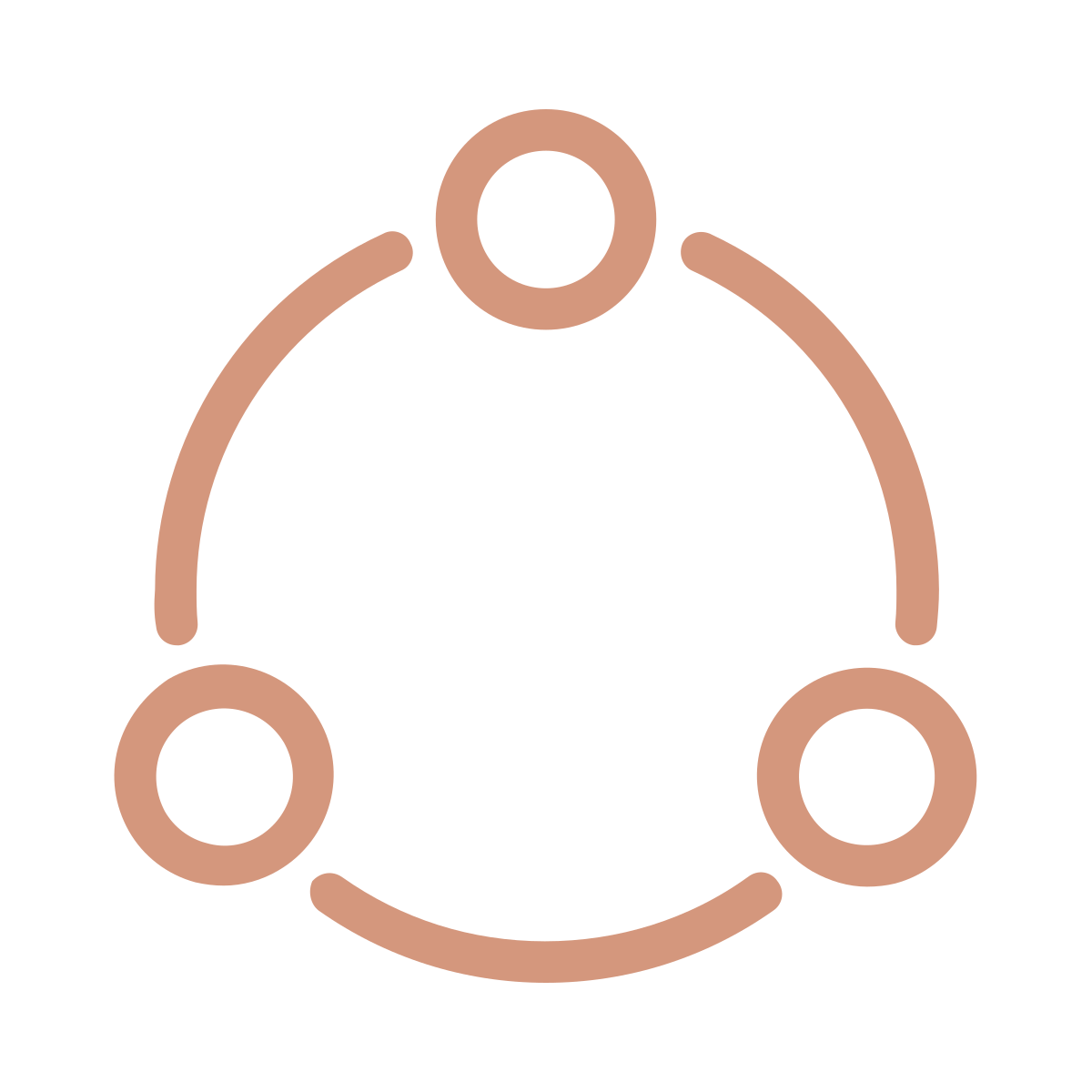 connected circles in a circle