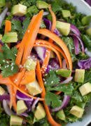 Kale Salad with Red Pepper Dressing